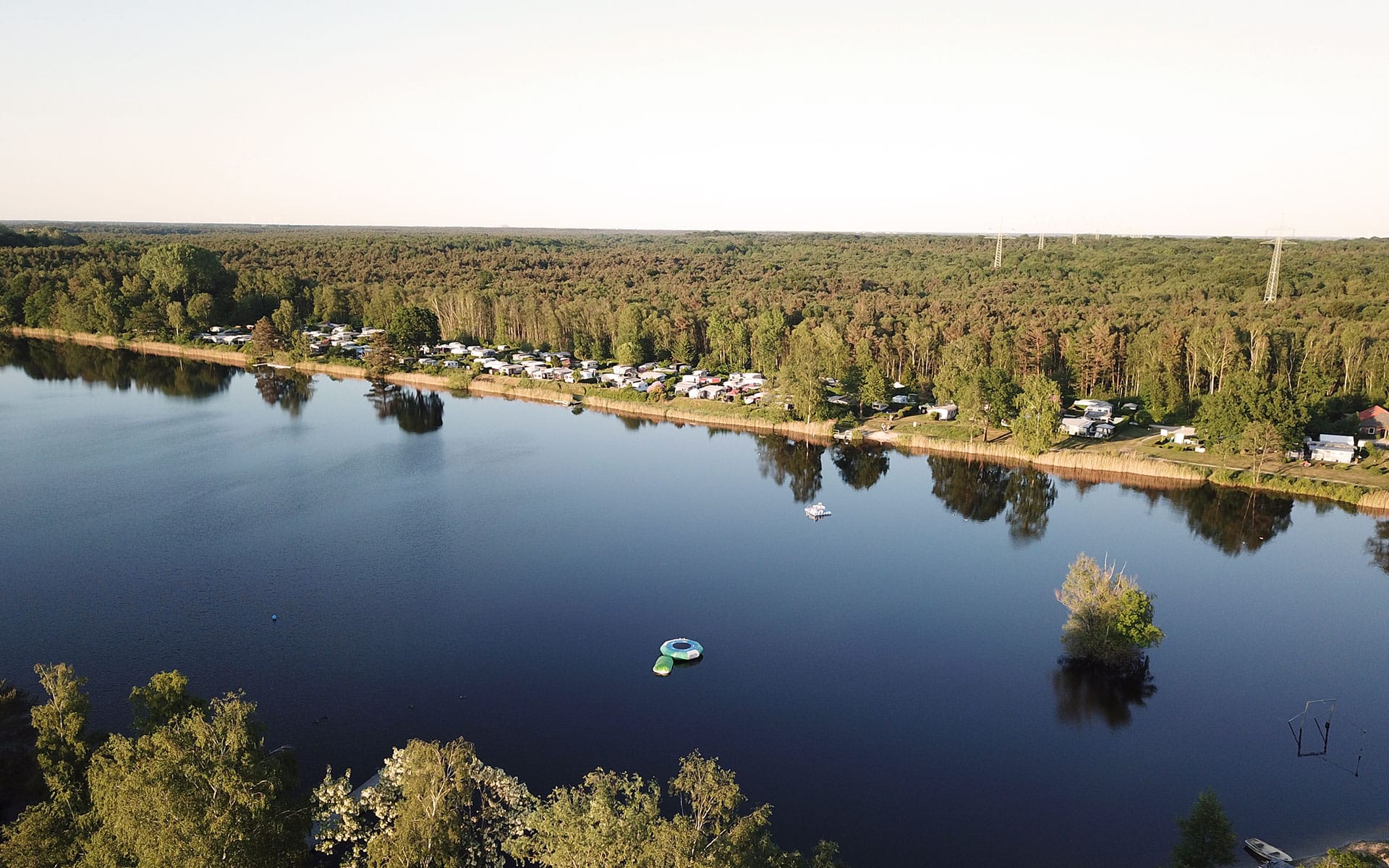 NaturistenCamp Sonnensee von oben